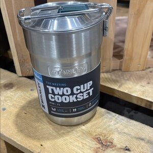 Stanley Stainless Steel Camp Two Cup Cookset 4 Piece Nesting Set Outdoors Camp